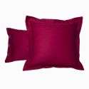 Pillow case Satin Couture Jour Venise burgundy | Bed linen | Tradition des Vosges