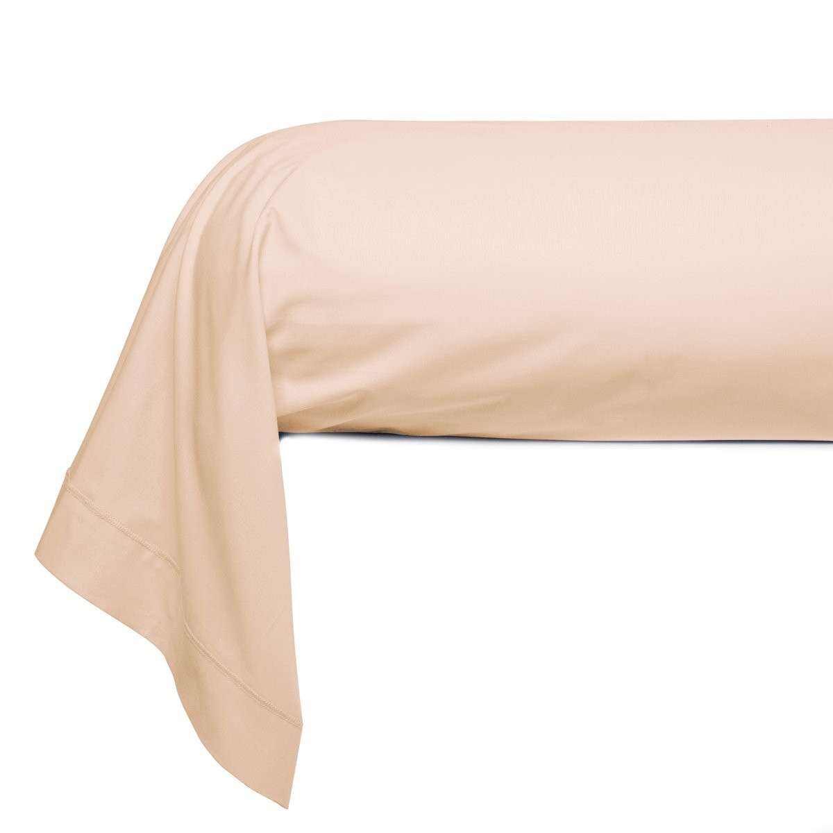 Taie Traversin Unie Percale - Rose pale